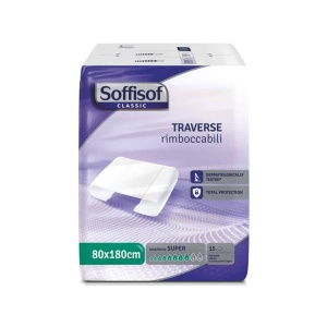 Soffisof Absorbent Bed Pads 80x180 cm - 15 Pads