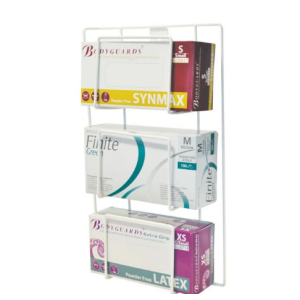 Universal Triple Glove Dispenser Rack - Wall Mounted